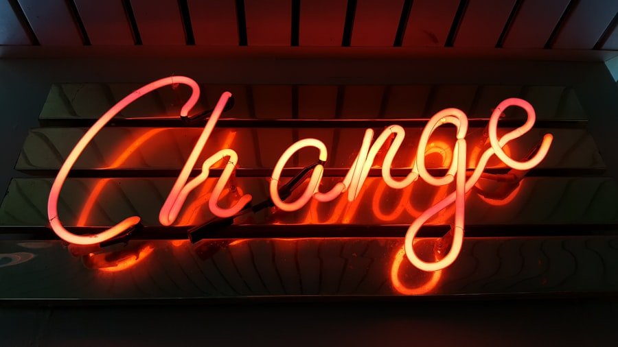 Person embracing change